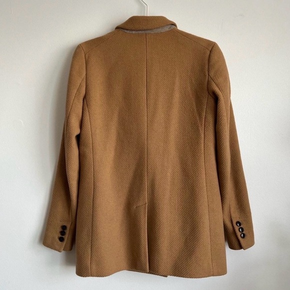 Banana Republic Wool Blend Camel Double-Breasted Blazer Coat - Picture 4 of 5